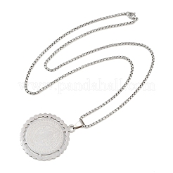 Religion 201 Stainless Steel Saint Benedict Medal Pendant 304 Stainless Steel Box Chain Necklaces&nbsp;SA-H003-04P