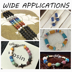 2 Strands Dyed Round Synthetic Lava Rock Beads Strands&nbsp;G-NB0005-38