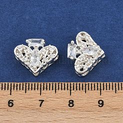 Brass Pave Cubic Zirconia Multi-strand Links&nbsp;ZIRC-F145-09S-01