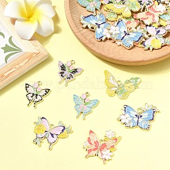28Pcs 7 Styles Alloy Enamel Pendants&nbsp;ENAM-YW0004-96