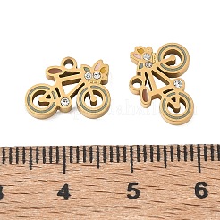 304 Stainless Steel Enamel with Rhinestone Pendants&nbsp;SA-CBA49D2-02G