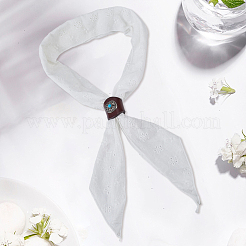 2Pcs 2 Colors Leather & Alloy & Synthetic Turquoise Scarf Clips&nbsp;AJEW-CL0005-24C