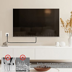Self Adhesive Semicircular Hard PVC Cable Cover&nbsp;AJEW-WH0886-24B