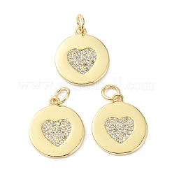 Brass Cubic Zirconia Pendants&nbsp;ZIRC-C022-41G
