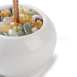 Natural Mixed Gemstone Chips Tree Decorations&nbsp;DJEW-M012-01E
