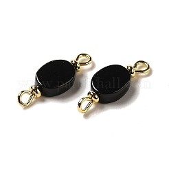 Natural Black Onyx(Dyed & Heated) Connector Charms&nbsp;FIND-C046-05G