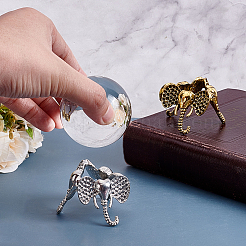 2Pcs 2 Colors Alloy Crystal Ball Holder&nbsp;AJEW-GA0009-66