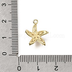 Brass Micro Pave Clear Cubic Zirconia Charms&nbsp;KK-K427-25G