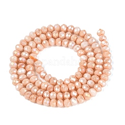 Anti-Tarnish Electroplate Rondelle Glass Beads Strands&nbsp;EGLA-T021-3mm-17-16