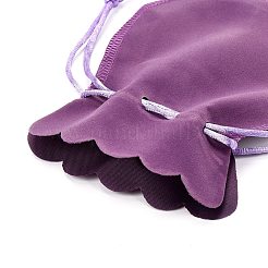 Velvet Bags Drawstring Jewelry Pouches&nbsp;TP-O002-B-M