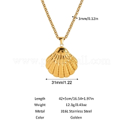 Minimalist Ocean 304 Stainless Steel Pendant Necklaces for Women&nbsp;HW3248-4