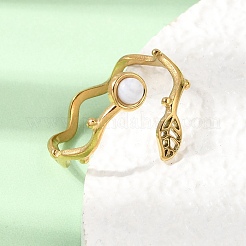 304 Stainless Steel Cuff Open Rings for Women&nbsp;GG-CBA7994-03G-06