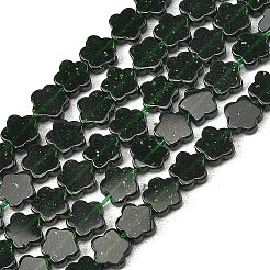 Synthetic Green Goldstone Beads Strands&nbsp;G-B138-C25-01