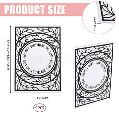 9Pcs 9 Styles Transparent Plastic Embossing Template Folders&nbsp;AJEW-GL0002-17