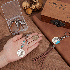 3Pcs Imitation Leather & Alloy Pendant Decoration&nbsp;HJEW-BC00051