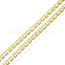 Brass Rhinestone Strass Chains&nbsp;CHC-N017-003B-C05