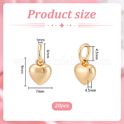20Pcs Rack Plating Brass Pendants&nbsp;KK-PH0013-15