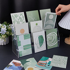 3-Tier Acrylic & PVC Organizer Display Riser Holder for Postcards Brooches&nbsp;ODIS-WH0108-041A