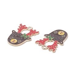 Christmas Alloy Enamel Pendants&nbsp;ENAM-O053-01KCG-01