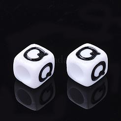 Acrylic Horizontal Hole Letter Beads&nbsp;X-PL37C9129-Q