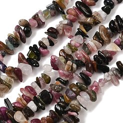 Natural Multicolor Tourmaline Beads Strands&nbsp;G-F328-28-01