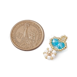 Seed Beads Beaded Charms&nbsp;PALLOY-MZ00312-02