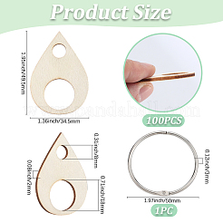 100Pcs MDF Board Bobbins&nbsp;DIY-GF0011-13D
