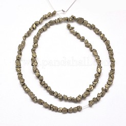 Natural Pyrite Nuggets Beads Strands&nbsp;X-G-I125-84