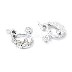 Animal Theme UV Plating Alloy Crystal Rhinestone Pendants&nbsp;ALRI-T012-07A-P