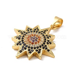 Brass Cubic Zirconia Pendants&nbsp;KK-K275-05G