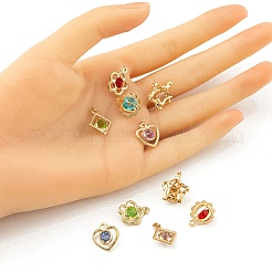 50Pcs 5 Style Rack Plating Iron Charms&nbsp;FIND-YW0003-88