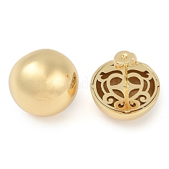 Rack Plating Half Round Brass Stud Earrings for Women&nbsp;EJEW-Z059-02G