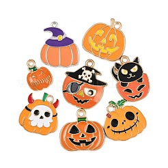 16Pcs 8 Styles Halloween Alloy Enamel Pendants&nbsp;ENAM-FP0003-05