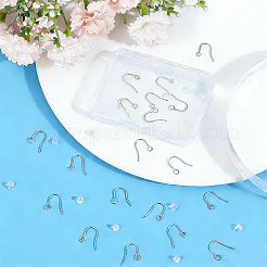 300Pcs 316 Surgical Stainless Steel Earring Hooks&nbsp;STAS-BBC0010-62P