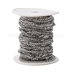 Tarnish Resistant Men's Jewelry Making 304 Stainless Steel Double Link Curb Chains&nbsp;CHS-A003C-1.2mm