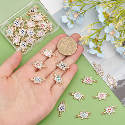 36Pcs 6 Colors Alloy Enamel Connector Charms&nbsp;FIND-CA0007-18