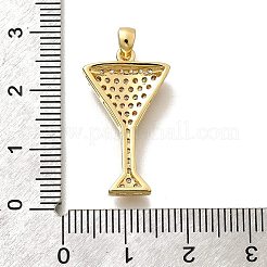 Brass Micro Pave Cubic Zirconia Pendants&nbsp;KK-D339-13G-02