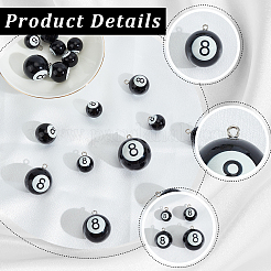 20Pcs 4 Styles Sports Resin Enemal Pendants&nbsp;RESI-SC0006-83