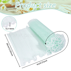 4M Polyester Pleated Lace Trim&nbsp;OCOR-WH0088-24A