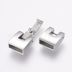 Tarnish Resistant 304 Stainless Steel Fold Over Clasps&nbsp;STAS-E144-147P
