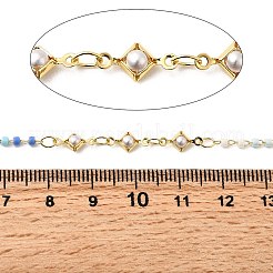 Brass Rhombus Link Chains&nbsp;KK-D391-01G