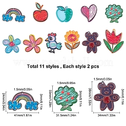 22Pcs 11 Style Transparent Acrylic Pendants&nbsp;KY-SC0001-49