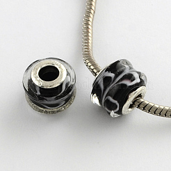 Rondelle Lampwork Large Hole European Beads&nbsp;LPDL-R003-06