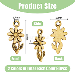 160Pcs 2 Colors  Alloy Pendant&nbsp;TIBEP-DC0001-13