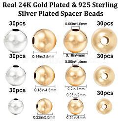 180Pcs 6 Styles Brass Spacer Beads&nbsp;KK-BBC0009-85