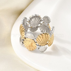 304 Stainless Steel Cuff Open Rings&nbsp;RJEW-P192-09A