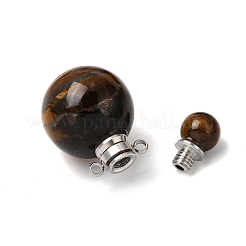 Natural Tiger Eye Perfume Bottle Pendants&nbsp;GG-CBA7610-02P-05