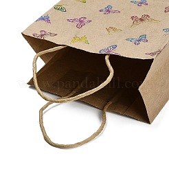Rainbow Color Stamping Kraft Paper Gift Tote Bags&nbsp;ABAG-K005-01B
