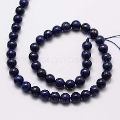 Grade A Natural Lapis Lazuli Round Bead Strands&nbsp;X-G-M264-13