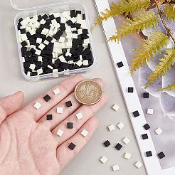 300Pcs 2 Colors 2-Hole Opaque Glass Seed Beads&nbsp;SEED-AR0001-30